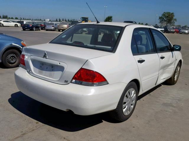 JA3AJ26E17U016662 - 2007 MITSUBISHI LANCER ES WHITE photo 4