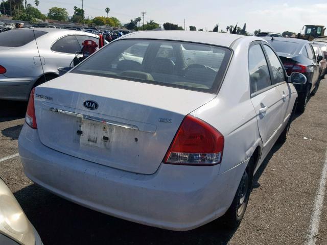 KNAFE222195668280 - 2009 KIA SPECTRA EX WHITE photo 4