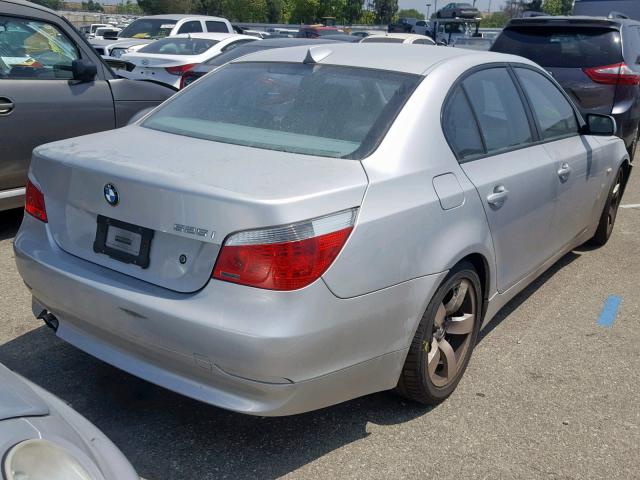 WBANE53556CK86752 - 2006 BMW 525 I SILVER photo 4