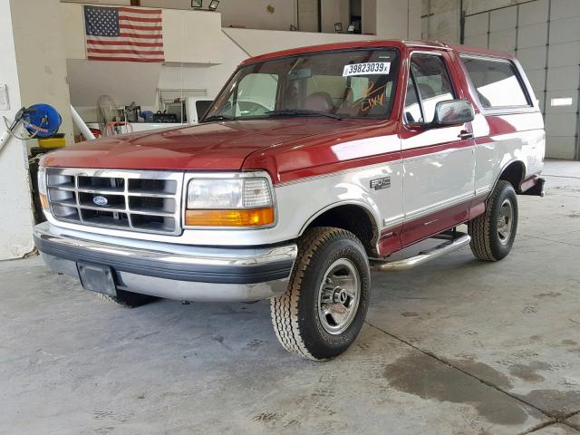 1FMEU15HXRLA96144 - 1994 FORD BRONCO U10 RED photo 2