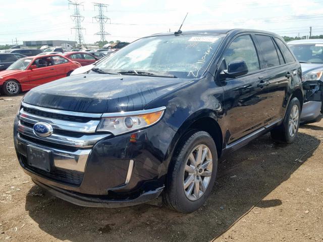 2FMDK3JC8CBA36832 - 2012 FORD EDGE SEL BLACK photo 2