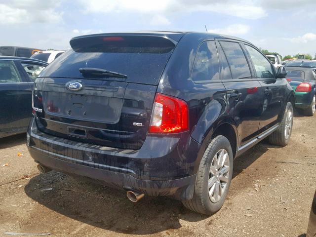 2FMDK3JC8CBA36832 - 2012 FORD EDGE SEL BLACK photo 4