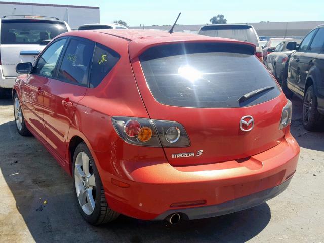 JM1BK343151240829 - 2005 MAZDA 3 HATCHBAC RED photo 3