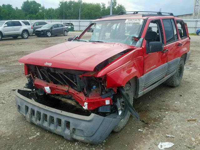 1J4GZ58S8WC293042 - 1998 JEEP GRAND CHER RED photo 2