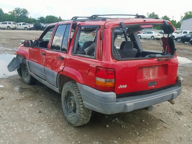 1J4GZ58S8WC293042 - 1998 JEEP GRAND CHER RED photo 3