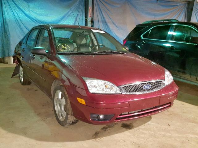 1FAHP34N97W353453 - 2007 FORD FOCUS ZX4 MAROON photo 1