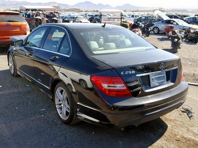 WDDGF4HB2CR226976 - 2012 MERCEDES-BENZ C 250 BLACK photo 3