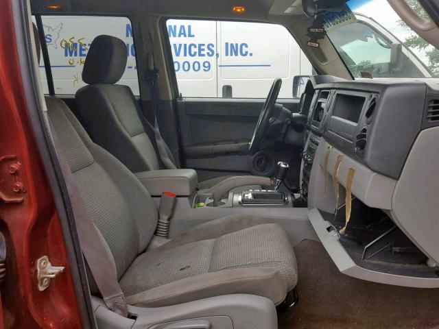 1J8HG48P67C545709 - 2007 JEEP COMMANDER RED photo 5