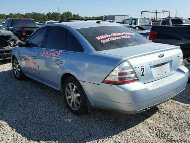 1FAHP24W28G167686 - 2008 FORD TAURUS SEL BLUE photo 3