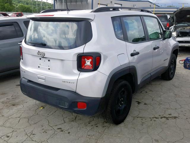 ZACCJBAH7JPH25438 - 2018 JEEP RENEGADE S SILVER photo 4