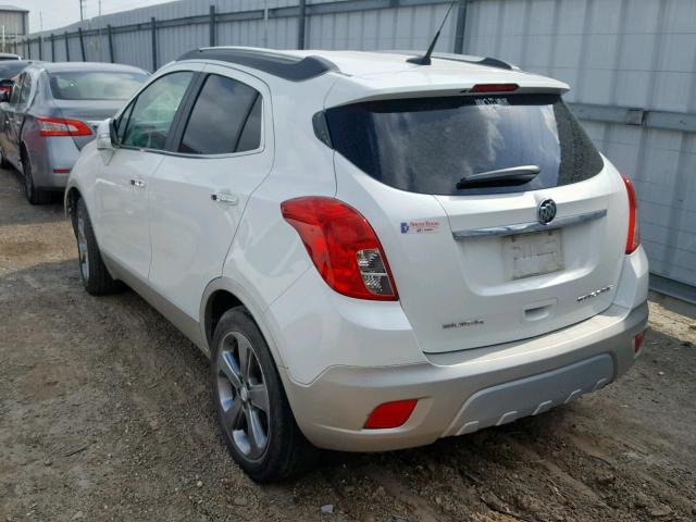 KL4CJASB1EB593615 - 2014 BUICK ENCORE WHITE photo 3