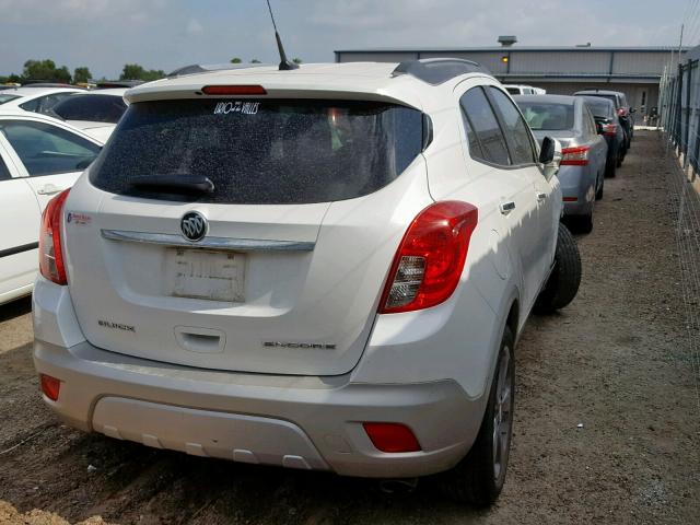 KL4CJASB1EB593615 - 2014 BUICK ENCORE WHITE photo 4