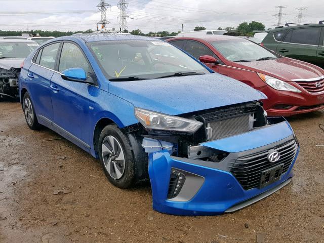 KMHC75LC8JU066183 - 2018 HYUNDAI IONIQ SEL BLUE photo 1