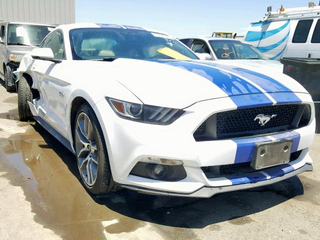 1FA6P8CFXG5304055 - 2016 FORD MUSTANG GT WHITE photo 1