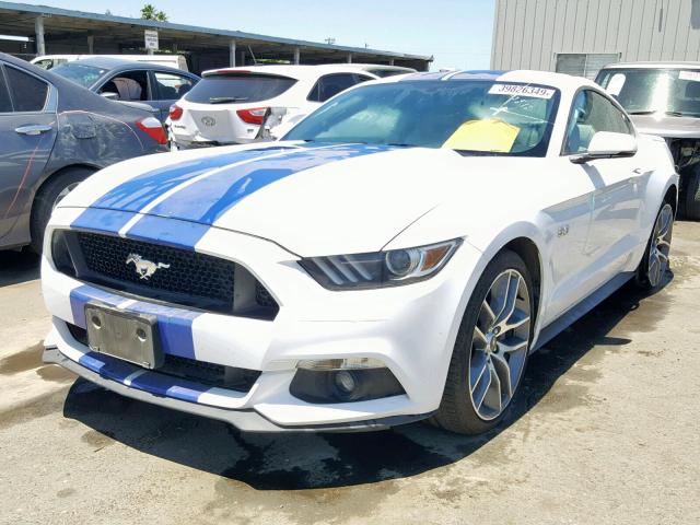 1FA6P8CFXG5304055 - 2016 FORD MUSTANG GT WHITE photo 2