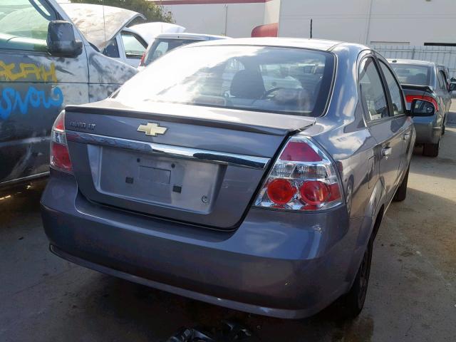 KL1TD5DE3AB064034 - 2010 CHEVROLET AVEO LS GRAY photo 4