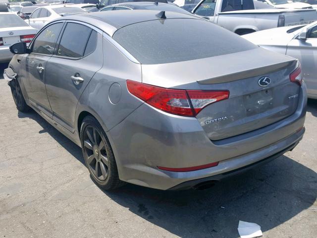 5XXGR4A60DG110680 - 2013 KIA OPTIMA SX GRAY photo 3