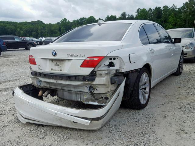 WBAHN83507DT69841 - 2007 BMW 750 WHITE photo 4