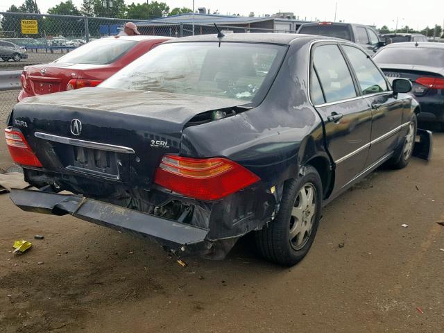 JH4KA96542C001228 - 2002 ACURA 3.5RL BLACK photo 4