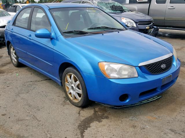 KNAFE121455111844 - 2005 KIA NEW SPECTR BLUE photo 1