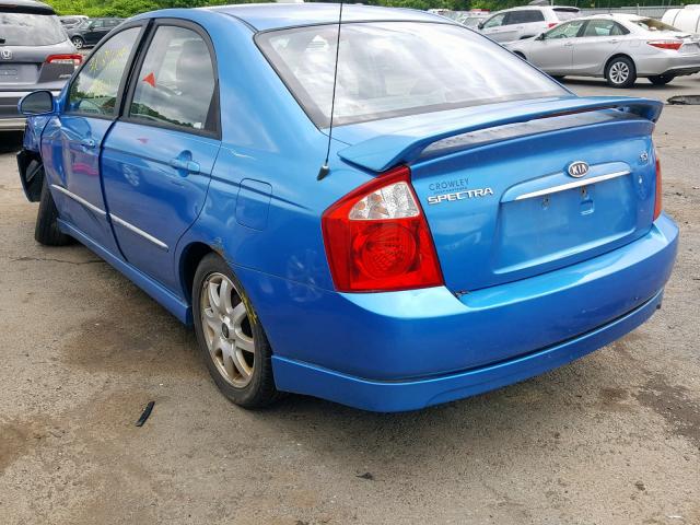 KNAFE121455111844 - 2005 KIA NEW SPECTR BLUE photo 3