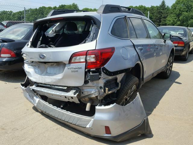 4S4BSENC3F3259443 - 2015 SUBARU OUTBACK 3. SILVER photo 4