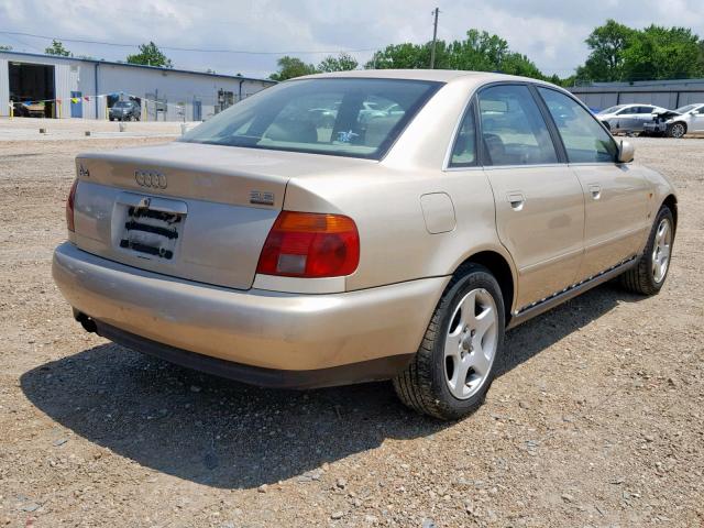 WAUEA88D2VA102875 - 1997 AUDI A4 2.8 QUA YELLOW photo 4