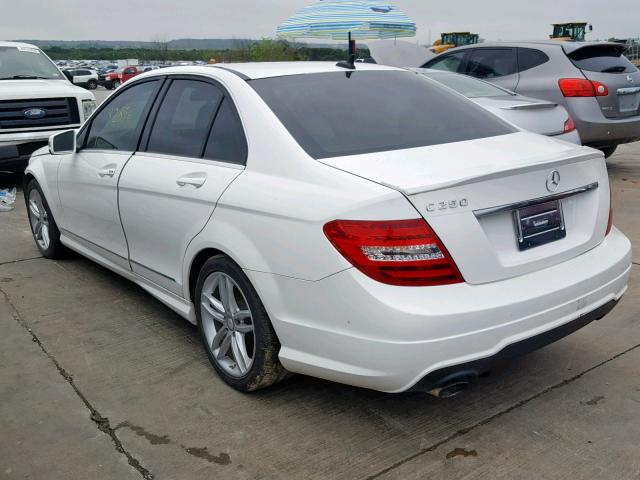 WDDGF4HBXEG216680 - 2014 MERCEDES-BENZ C 250 WHITE photo 3