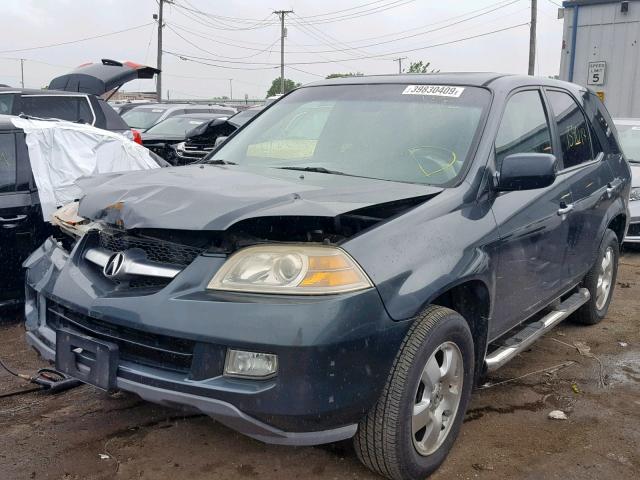 2HNYD18275H515948 - 2005 ACURA MDX GRAY photo 2