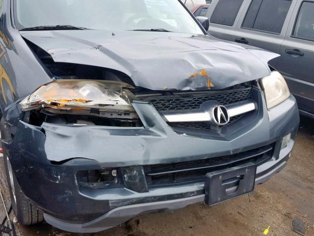 2HNYD18275H515948 - 2005 ACURA MDX GRAY photo 9