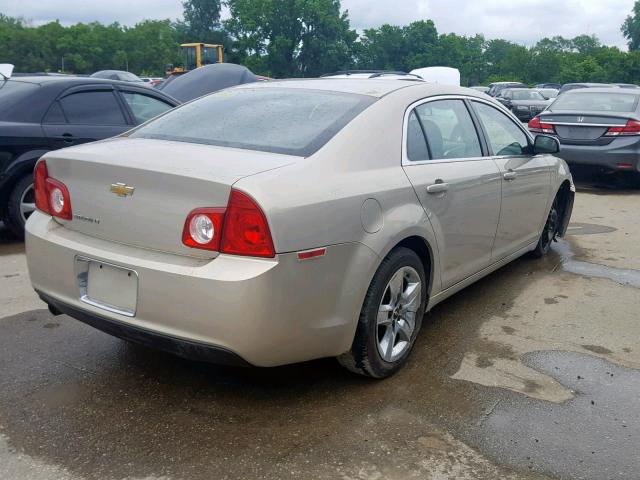 1G1ZC5EB7AF258349 - 2010 CHEVROLET MALIBU 1LT 金色 照片 4