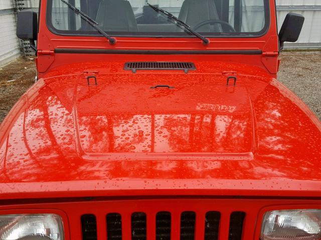 1J4FY19P3RP417748 - 1994 JEEP WRANGLER / RED photo 7