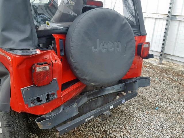 1J4FY19P3RP417748 - 1994 JEEP WRANGLER / RED photo 9