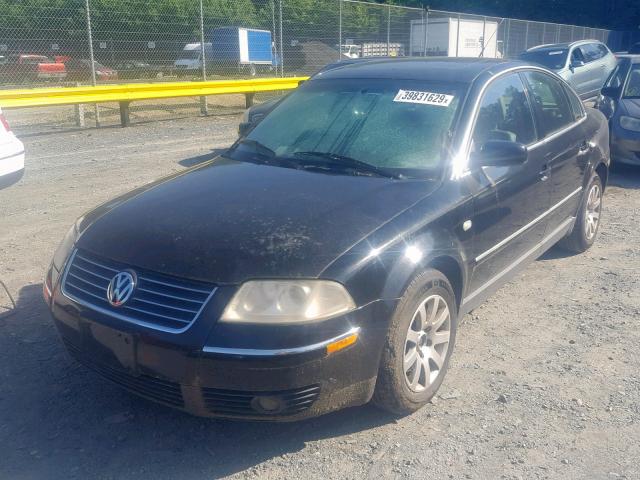 WVWPD63B83P261987 - 2003 VOLKSWAGEN PASSAT GLS BLACK photo 2