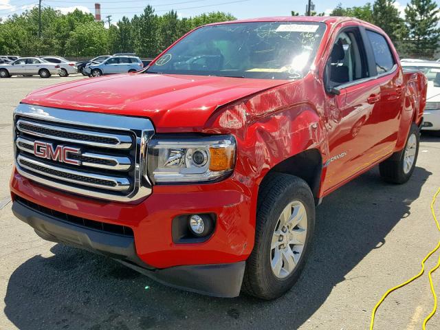 1GTG5CEN2J1208432 - 2018 GMC CANYON SLE RED photo 2