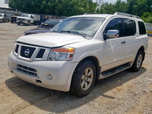 5N1BA0ND6AN610602 - 2010 NISSAN ARMADA SE WHITE photo 2