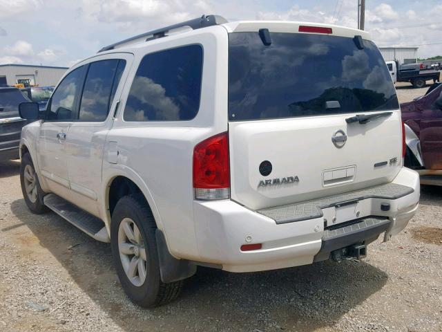 5N1BA0ND6AN610602 - 2010 NISSAN ARMADA SE WHITE photo 3