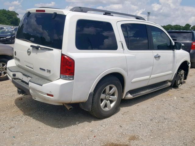 5N1BA0ND6AN610602 - 2010 NISSAN ARMADA SE WHITE photo 4