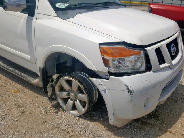 5N1BA0ND6AN610602 - 2010 NISSAN ARMADA SE WHITE photo 9