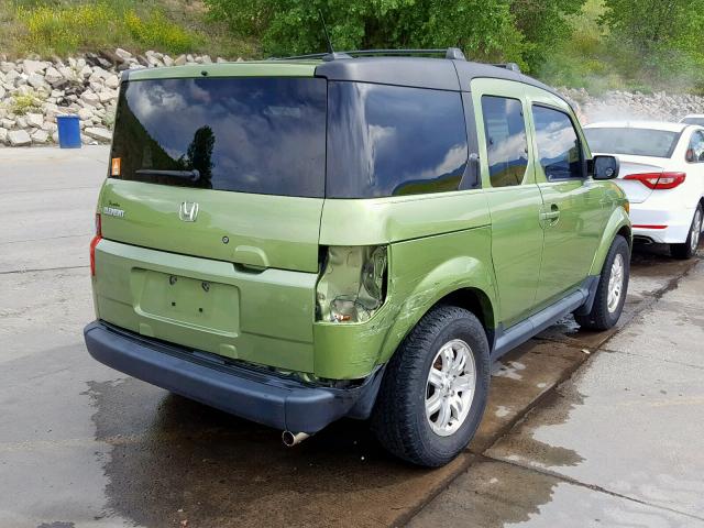 5J6YH18756L012567 - 2006 HONDA ELEMENT EX GREEN photo 4