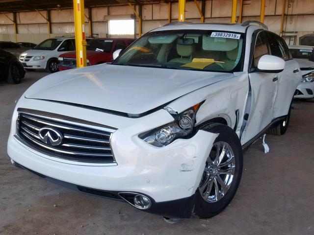 JN8CS1MUXDM141977 - 2013 INFINITI FX37 WHITE photo 2