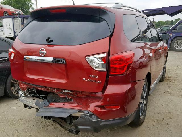 5N1DR2MM0JC625557 - 2018 NISSAN PATHFINDER RED photo 4