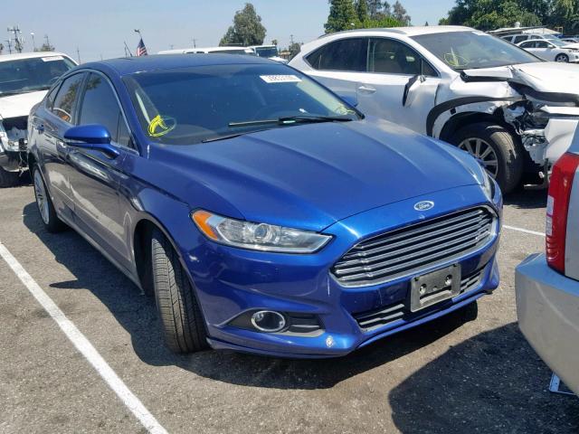 3FA6P0H96GR194235 - 2016 FORD FUSION SE BLUE photo 1