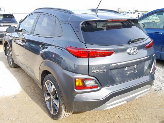 KM8K33A55JU134990 - 2018 HYUNDAI KONA LIMIT GRAY photo 3