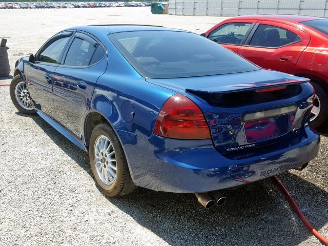 2G2WS522X41357460 - 2004 PONTIAC GRAND PRIX BLUE photo 3