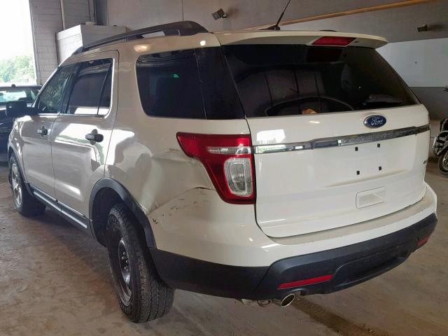 1FMHK8B87CGA17688 - 2012 FORD EXPLORER WHITE photo 3