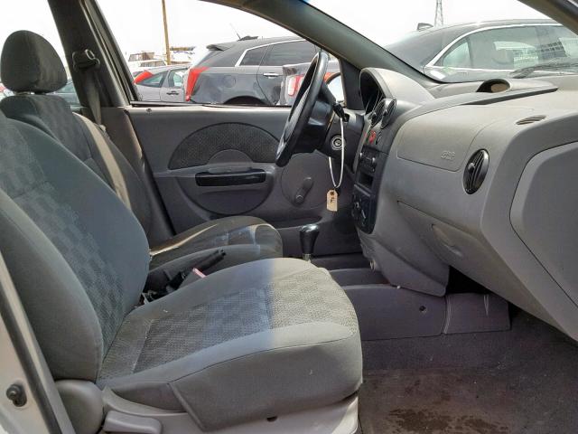 KL1TD62625B360315 - 2005 CHEVROLET AVEO BASE Gümüş foto 5