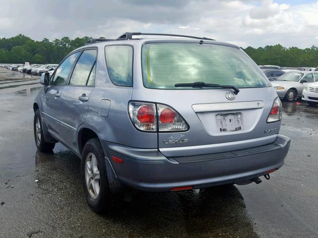 JTJGF10U220132277 - 2002 LEXUS RX 300 BLUE photo 3