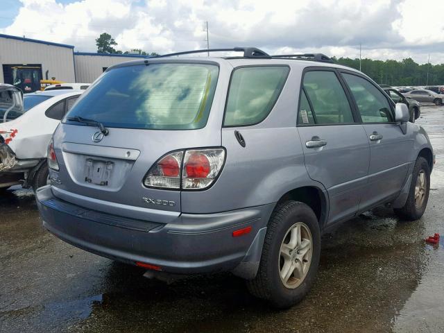 JTJGF10U220132277 - 2002 LEXUS RX 300 BLUE photo 4