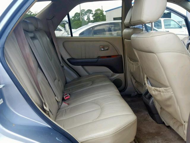 JTJGF10U220132277 - 2002 LEXUS RX 300 BLUE photo 6